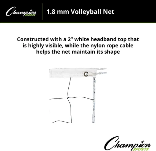 Vista 4 de Champion SportsVolleyball Nets Negro/Blanco