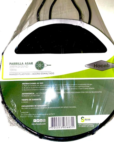 Vista 4 de HACEB PARRILLA PARA ÁREAS ASAR - PAQUETE TORTILLAS X 2 IMPORTADA DE COLOMBIA, Regular, NEGRO