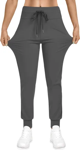 Vista 3 de TARSE Pantalones deportivos para mujer con bolsillos y cordón para correr