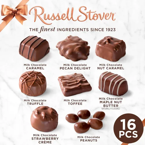 Vista 4 de Russell Stover Surtido de chocolate con leche caja de Bowline