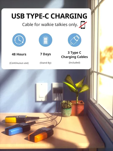 Vista 2 de Inspireyes Walkie Talkies para niños, paquete de 2 recargables de largo alcance, juguetes para niños y niñas de 3 a 12 años, juguete de radio de 2