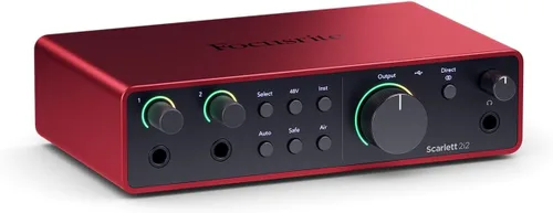 Vista 7 de Focusrite Scarlett 2i2 Studio - Paquete de interfaz de audio USB de 4ª generación para el compositor con micrófono de condensador y auriculares
