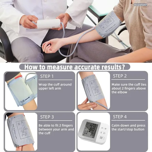 Vista 7 de Alcarefam Manguito pediátrico para presión arterial, 4.7”-9.5” (12-24 cm) Manguito pequeño para niños compatible con el monitor de presión arterial