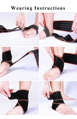 Vista 2 de Candy Li Juego de 2 tobilleras ajustables, material de nailon transpirable, súper elástico y cómodo, 1 tamaño para todos, adecuado para deportes
