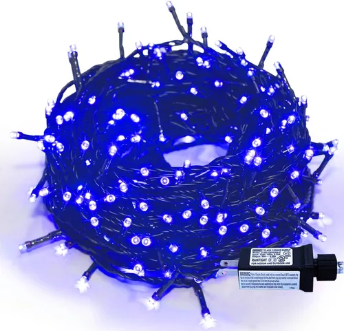 Vista 12 de 320 LEDs 115 pies/35 m Cadena de luces, función de memoria, enchufe de extremo a extremo para interior y exterior, impermeable, decorativo guirnalda