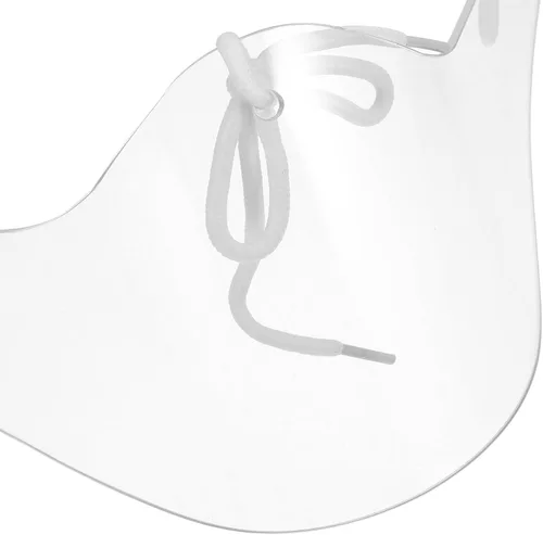 Vista 6 de DECHOUS Protector de cuello de portero de hockey, protector de garganta transparente para portero deportivo, equipo de protección de cuello