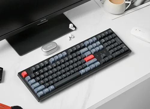 Vista 3 de Keychron K10 Pro QMK/VIA Teclado mecánico inalámbrico personalizado, intercambiable en caliente, tamaño completo, 108 teclas programable