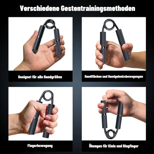 Vista 5 de Entrenador de fuerza de agarre, paquete de 4, 50 libras a 200 libras, ejercitador de mano, fortalecedor de antebrazo, dedo, antideslizante, adecuado