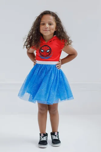 Vista 5 de Marvel Spider-Man Spider-Gwen Ghost Spider - Vestido de tul de malla para niñas pequeñas y grandes