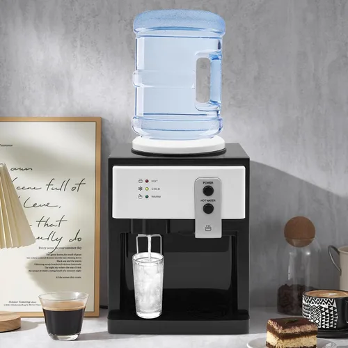 Vista 9 de Dispensador de agua, varios asientos de barril de agua, dispensador eléctrico de agua fría y caliente de 500 W, dispensador de enfriador de agua