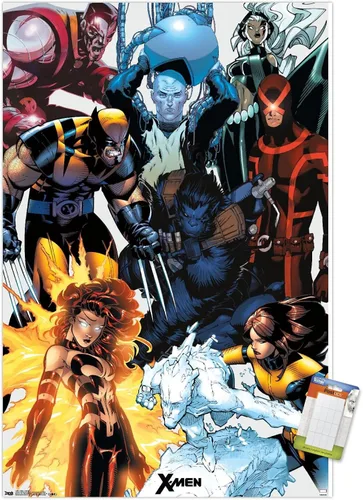 Vista 10 de Trends International Marvel Comics - The X-Men - Collage Wall Poster, 14.725" x 22.375", Barnwood Framed Version Versión enmarcada Barnwood