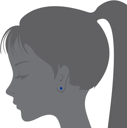 Vista 3 de 925 Sterling Silver Rhodium Plated 4mm Cubic Zirconia Stud Screwback Baby Girls Earrings