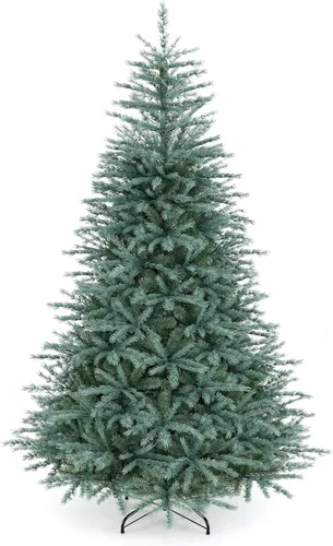 Vista 31 de GOFLAME Árbol de Navidad artificial de 4 pies con soporte de metal plegable