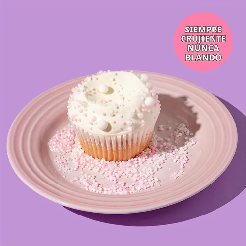 Vista 4 de Fancy Sprinkles Bubble Bath - Gránulos rosa y blanco pastel, 1 paquete
