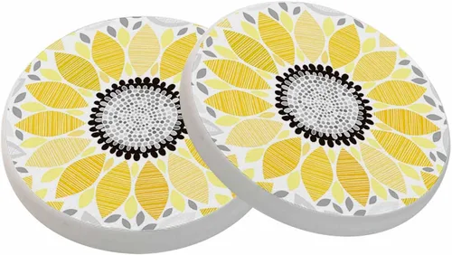 Vista 10 de oFloral Juego de 2 posavasos de calavera para bebidas, diseño de rosas, flores, cultura popular, festivales, tazas, individuales para decoración
