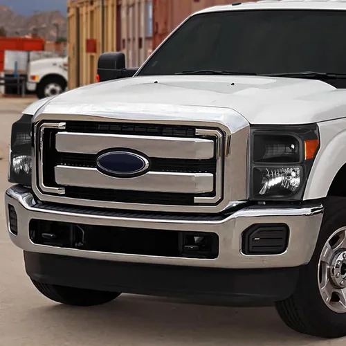 Vista 7 de DNA MOTORING Conjunto de faros delanteros compatible con 11-16 F-250 / F-350 / F-450 / F-550 Super Duty, ámbar negro, HL-OH-FSU13-BK-AM