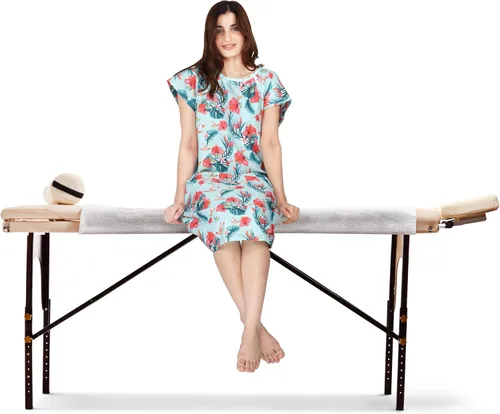 Vista 5 de Utopia Care Bata de hospital para mujer, suave, cómoda y elegante bata de paciente