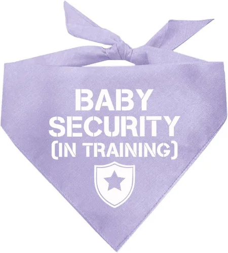 Vista 7 de Bandana de seguridad para perros de entrenamiento para bebé, triángulo ajustable 100% algodón, fabricada en Estados Unidos, para recién nacido
