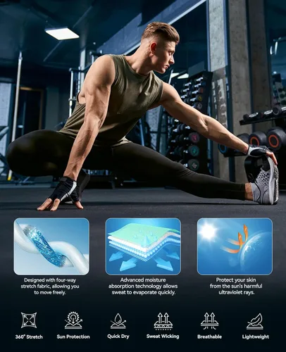 Vista 5 de Niksa Paquete de 13 pantalones de compresión para hombre, leggings deportivos de alto rendimiento, mallas de gimnasio para correr, yoga