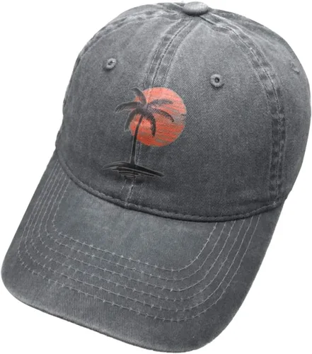 Vista 3 de Kamaple Gorras de béisbol de palmera para verano, para playa, al aire libre, ajustable, para papá