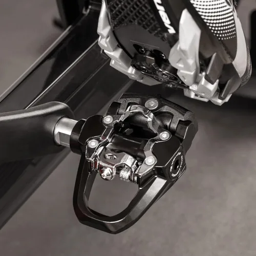 Vista 8 de Venzo Compatible con Shimano SPD-SL y Shimano SPD System para bicicleta de ejercicio en interiores, pedales y tacos con husillos resistentes de 9/16