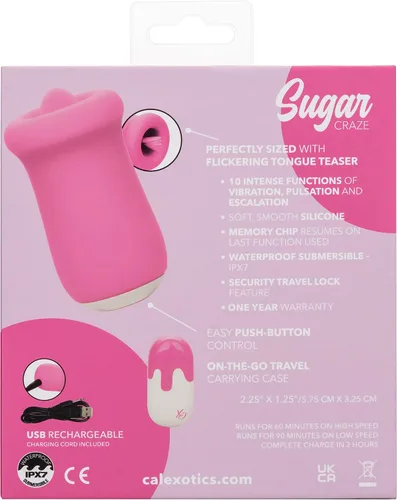 Vista 6 de CalExotics Masajeador Sugar Craze con estuche discreto - SE-0062-52-3