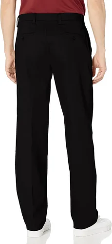 Vista 4 de Dockers Signature - Pantalón elástico de algodón para hombre de ajuste clásico y plisado, caqui