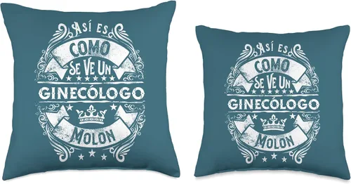 Vista 3 de Regalo Original Super Mejor Ginecólogo Regalos Un Ginecólogo Molon Divertido Humor para Hombre Ginecologo - Almohada de 16 x 16 pulgadas, multicolor
