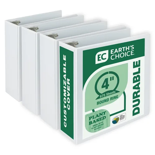 Vista 13 de Samsill Anillo redondo duradero de 1.5 pulgadas a base de plantas, carpeta de vistas, ecológica, certificado a base de plantas por USDA, individual