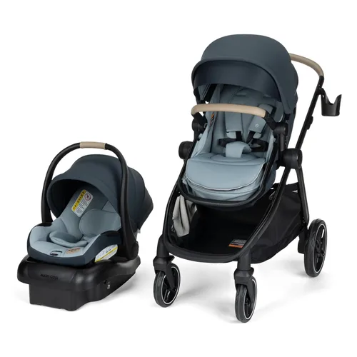 Vista 19 de Maxi-Cosi Zelia Pro - Sistema de viaje 5 en 1 con asiento de automóvil Mico Pro y cochecito de bebé, asiento reversible, ruedas grandes, mango