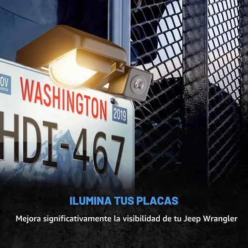 Vista 2 de EWAY Cámara de seguridad de marcha atrás para Jeep Wrangler JK JKU 2007-2018 cámaras de visión trasera impermeable fácil montaje con línea