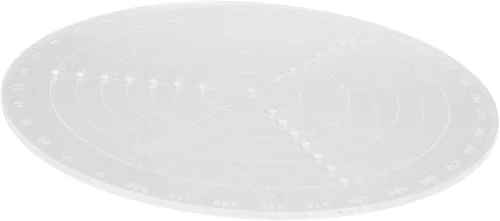 Vista 9 de FTVOGUE Buscador central redondo con escamas transparentes acrílico DlY carpintería círculo calibre diámetro 7.9 in