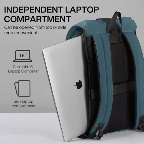 Vista 3 de mixi Mochila de viaje para laptop para mujeres y hombres, mochila de mano para portátiles de 16 pulgadas, bolsas ligeras para estudiantes