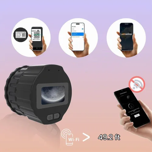 Vista 4 de Cámara digital de telescopio ocular de 64 GB: grabación de video 2K y accesorio de microscopio WiFi para telescopio, adaptador de ocular