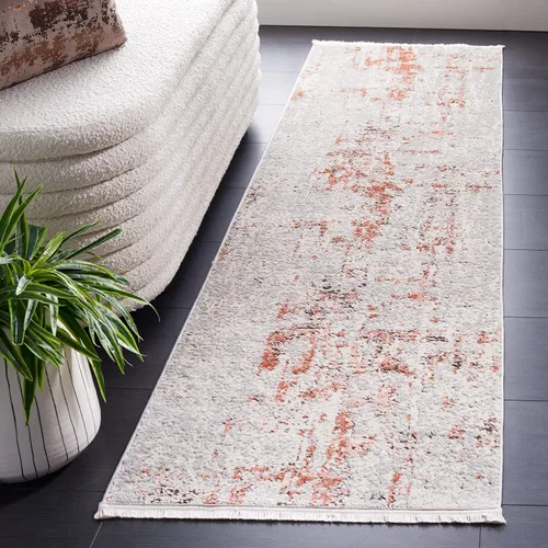 Vista 17 de SAFAVIEH Shivan Collection - Alfombra decorativa de 2 pies 2 pulgadas x 4 pies, gris y dorado, diseño abstracto moderno, no desprende pelusa