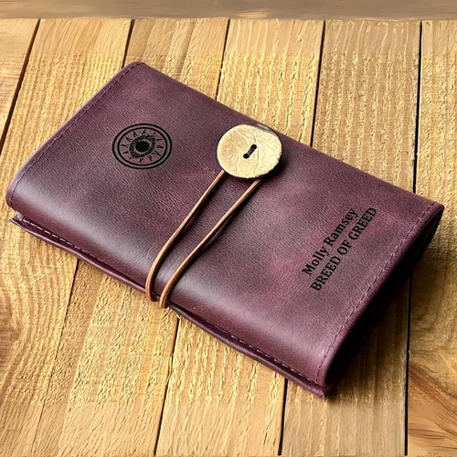 Vista 2 de HARDISTON Rollo organizador electrónico de cuero personalizado, bolsa de cordón personalizada para accesorios de tecnología de viaje, cables USB