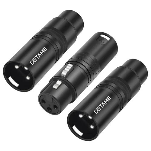 Vista 9 de Paquete de 3 adaptadores RCA hembra a XLR de 3 pines, convertidor de género cambiador de audio, adaptador XLR a RCA para amplificador mezclador
