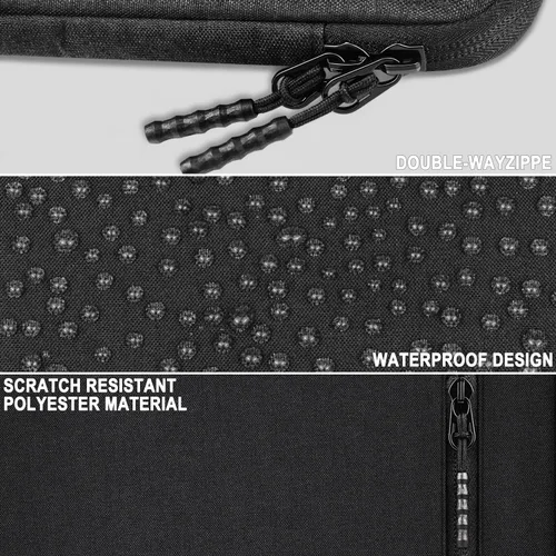 Vista 4 de Funda protectora para laptop de 14 pulgadas, a prueba de golpes, para Apple MacBook Pro, resistente al agua, con bolsillos, funda para computadora