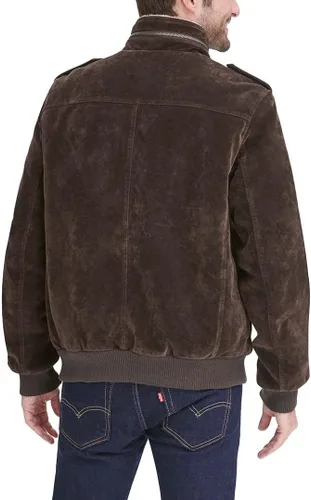 Vista 2 de Levi's Men's Faux Leather Aviator Bomber Jacket (Regular & Big & Tall Sizes)