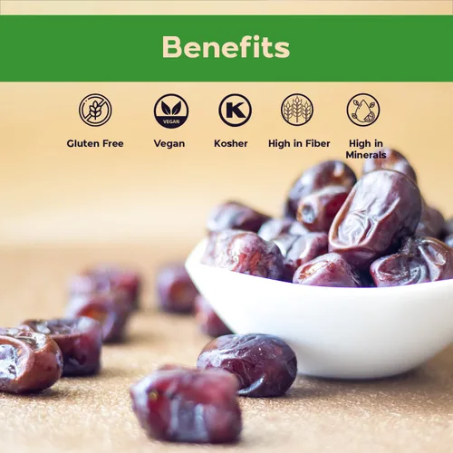 Vista 6 de Sincerely Nuts Dátiles secos sin hueso sin azúcar añadido, 1 libra, piezas de dátiles secos enteros frescos sin azúcar - Dátiles naturales sin