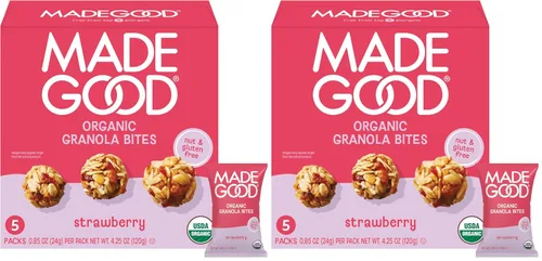 Vista 11 de MadeGood - Bocaditos orgánicos de granola de fresa, 5 unidades x 0.85 onzas