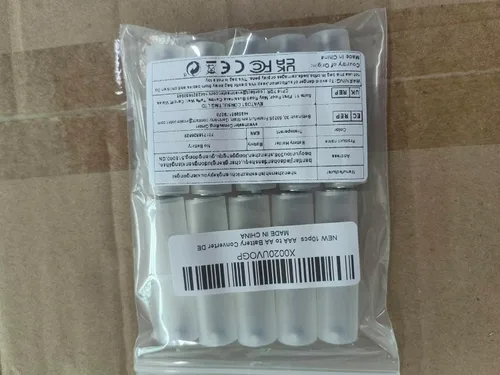 Vista 2 de 10 unids AAA a AA convertidor AAA a AA adaptador de batería AAA a AA convertidor de batería titular AAA a AA adaptador para AAA a AA batería