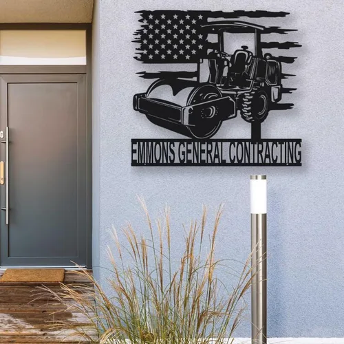 Vista 50 de Letrero de metal personalizado con nombre de camión, semirremolque, arte de pared para valla de garaje, patio, decoración al aire libre, letrero