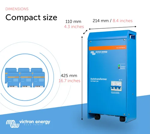 Vista 3 de Victron Energy Autotransformador 120/240V AC y 32 amperios