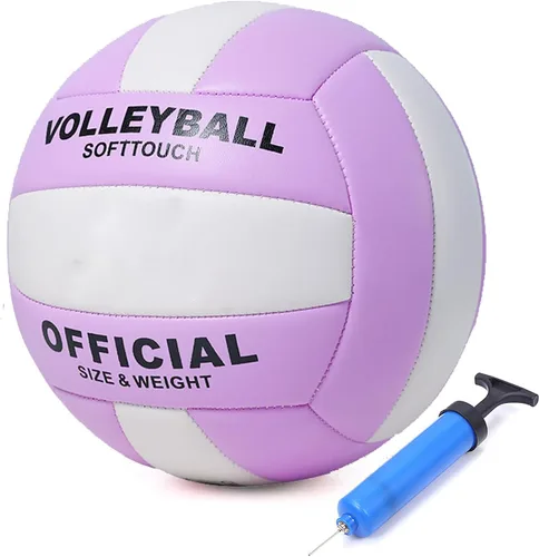 Vista 8 de ABAJI Pelota oficial de voleibol más gruesa de poliuretano impermeable antiexplosión 15+ años para niños y niñas, juego de entrenamiento
