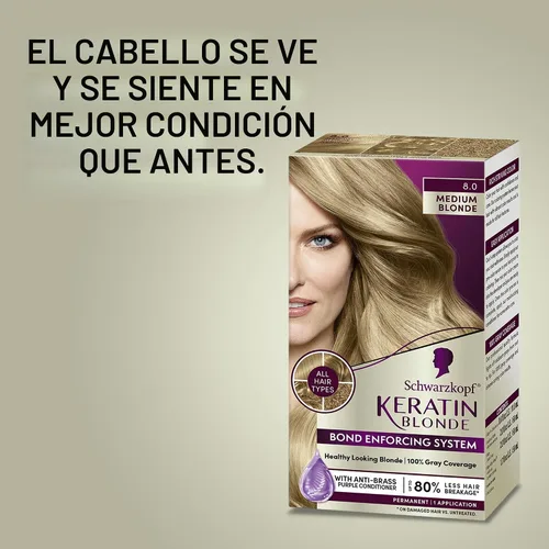 Vista 4 de Schwarzkopf con queratina color para el cabello Medium Blonde
