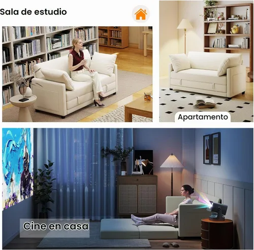 Vista 7 de Sofá cama loveseat de 65", sofá cama convertible de chenilla para espacios pequeños, sofá cama plegable con asiento profundo, marco sólido, sofás