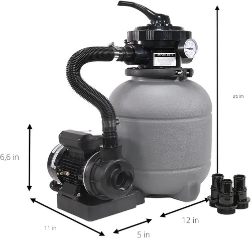 Vista 8 de XtremepowerUS Filtro de arena de 12 pulgadas para piscinas sobre el suelo Max 2,400 GPH Bomba de piscina de válvula multipuerto de 7 vías hasta