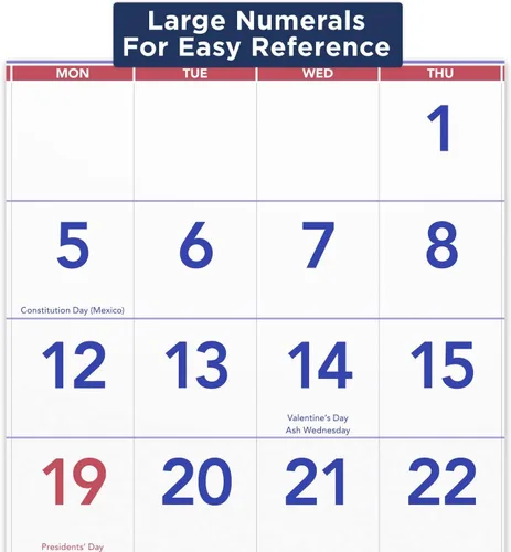 Vista 8 de AT-A-GLANCE Calendario de pared 2024, 12 x 27 pulgadas, grande, vertical, referencia de 3 meses (PM112824)