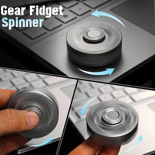 Vista 4 de Juguetes de Spinner Fidget de aleación genial, juguetes de Spinner Fidget de metal para niños y adultos, cubo Fidget bloque de cadena pequeña